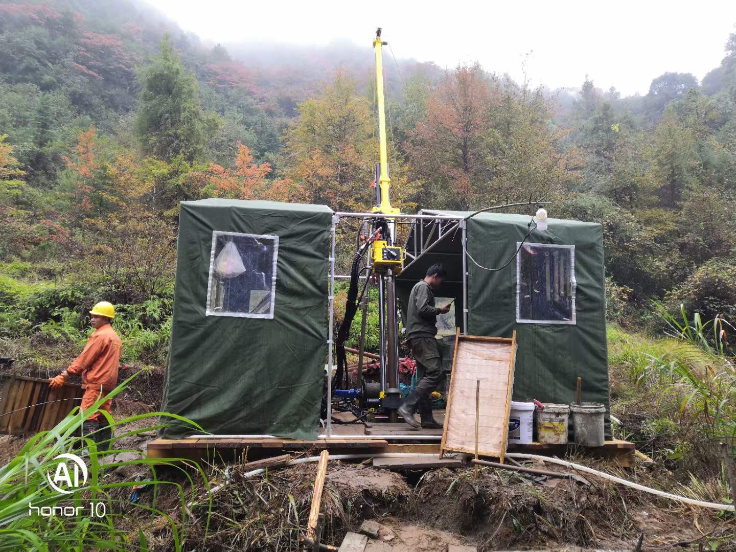 Sitio de construcción de Jiangxi de la Plataforma de perforación hidráulica portátil hyqb - 8